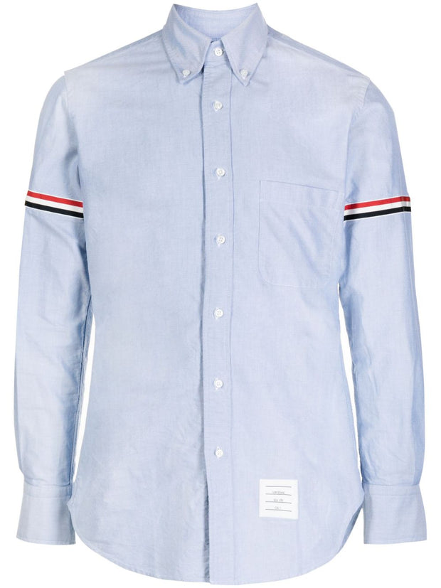 Thom Browne  Rwb Cotton Shirt - Clear Blue