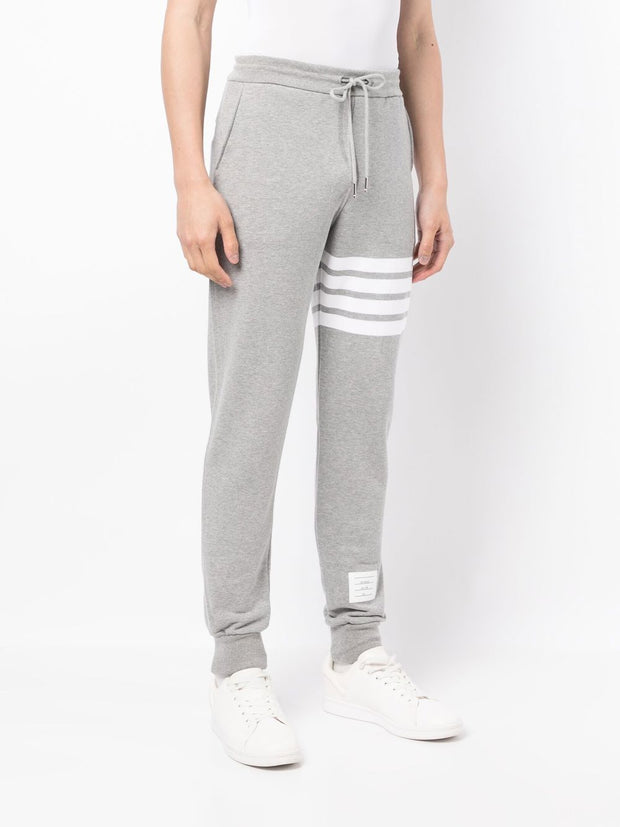 Thom Browne 4Bar Cotton Sweatpants - Grey