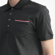 Thom Browne Rwb Cotton Polo Shirt - Grey