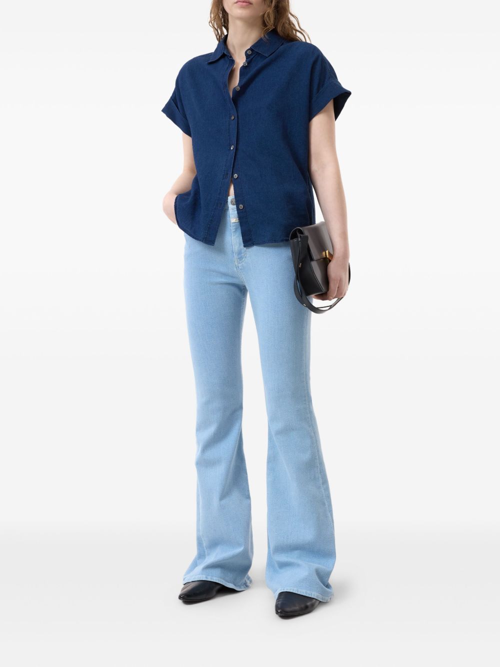 Closed Linen Blend Shirt In Blue