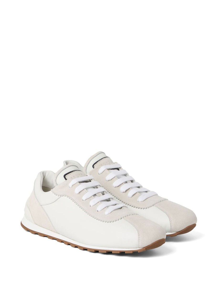 Brunello Cucinelli Suede Sneakers - White