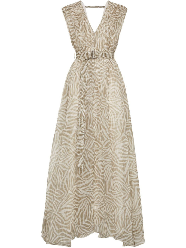 Brunello Cucinelli Organza Silk Long Dress