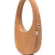 Coperni Swipe Suede Crossbody Bag In Brown