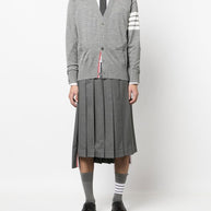Thom Browne 4Bar Wool Cardigan - Grey