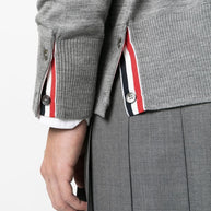 Thom Browne 4Bar Wool Cardigan - Grey