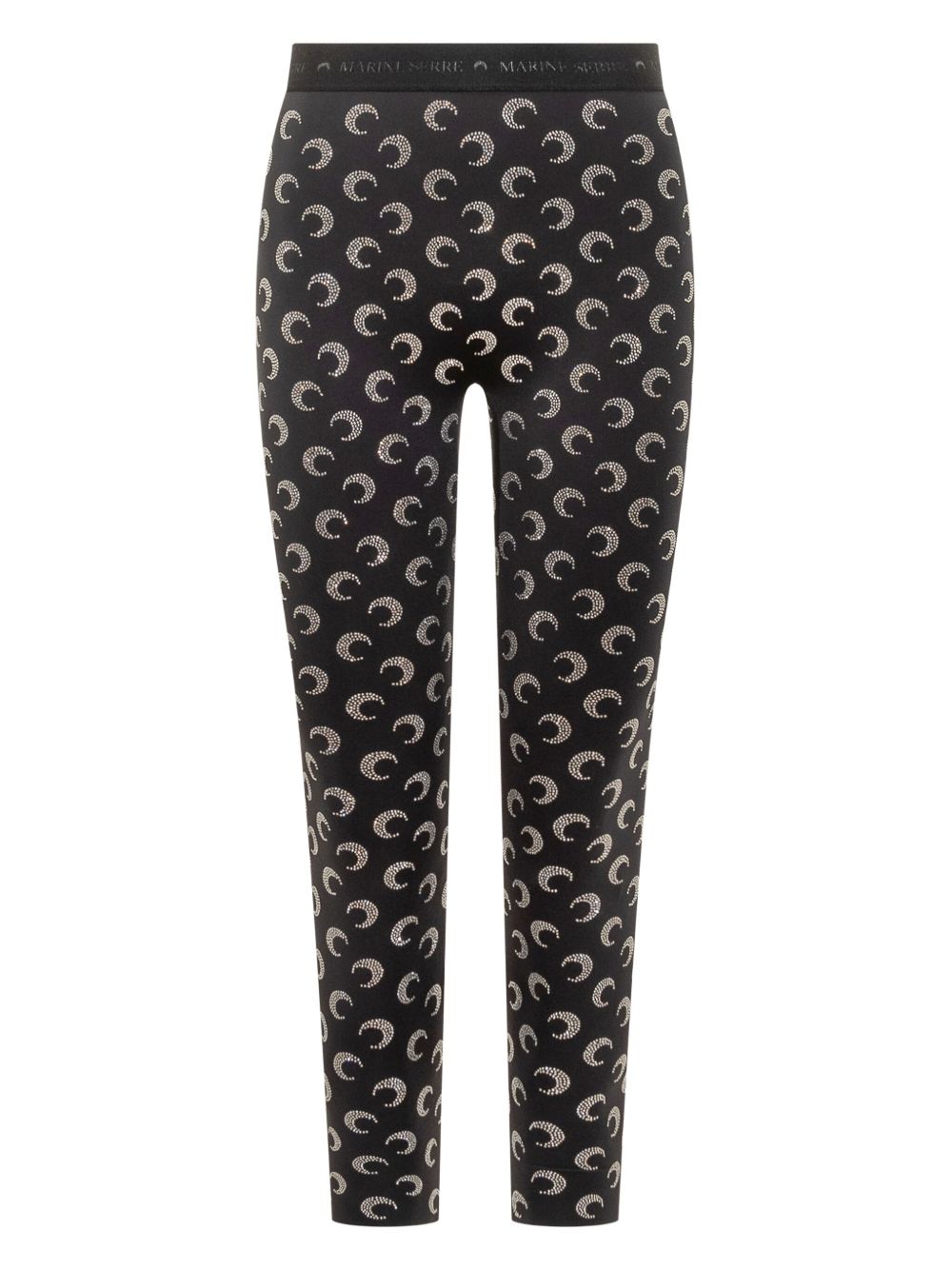 MARINE SERRE Embellished Moon Leggings In Black