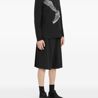 MM6 X SALOMON Silk And Nylon Printed T-shirt In Black