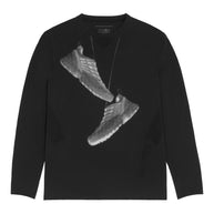 MM6 X SALOMON Silk And Nylon Printed T-shirt In Black