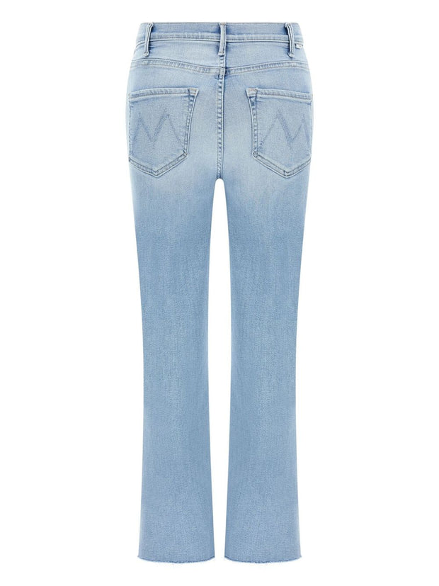 Mother The Hustler Ankle Fray Jeans In Clear Blue