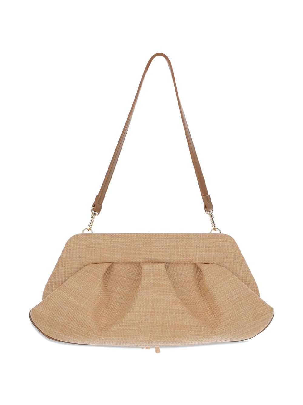 THEMOIRE' Emera Fringed Clutch Bag In Beige