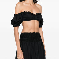 Ermanno Scervino Off-shoulder Lace Detail Cotton Top