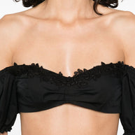 Ermanno Scervino Off-shoulder Lace Detail Cotton Top