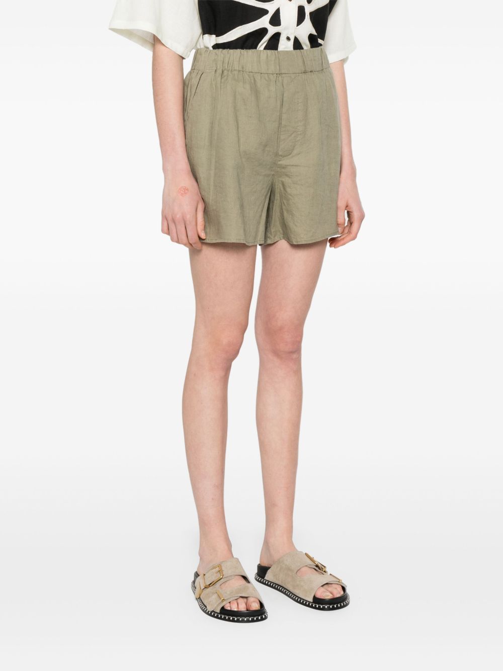 Closed Linen Shorts In Green