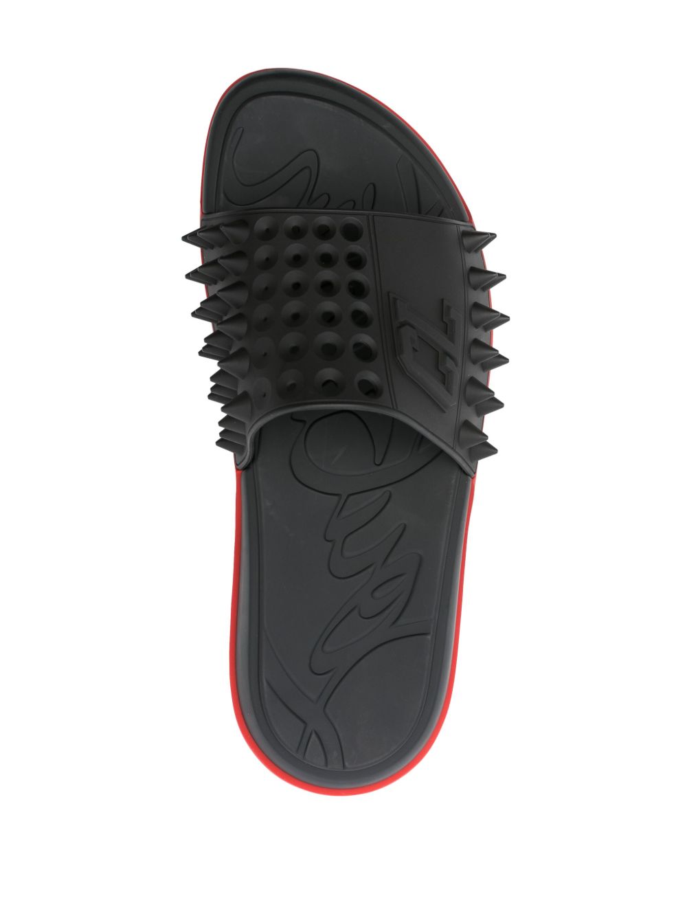 Christian Louboutin Take It Easy Pool Slide Sandals In Black