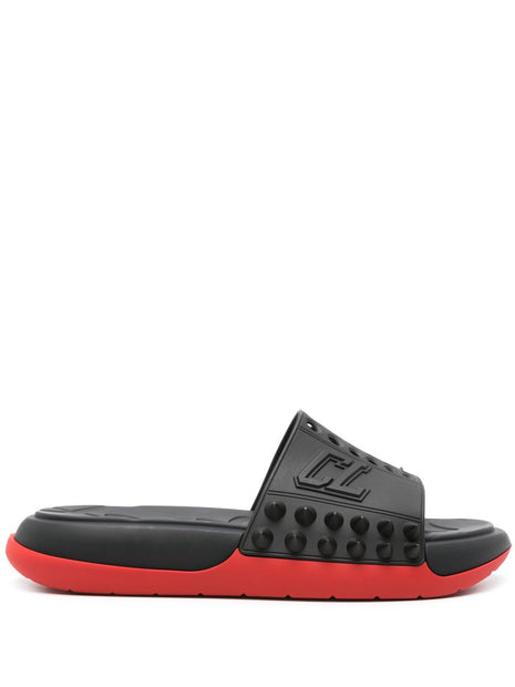 Christian Louboutin Take It Easy Pool Slide Sandals In Black