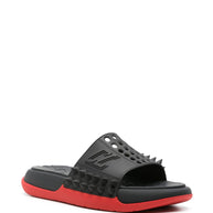 Christian Louboutin Take It Easy Pool Slide Sandals In Black