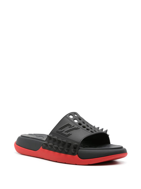Christian Louboutin Take It Easy Pool Slide Sandals In Black