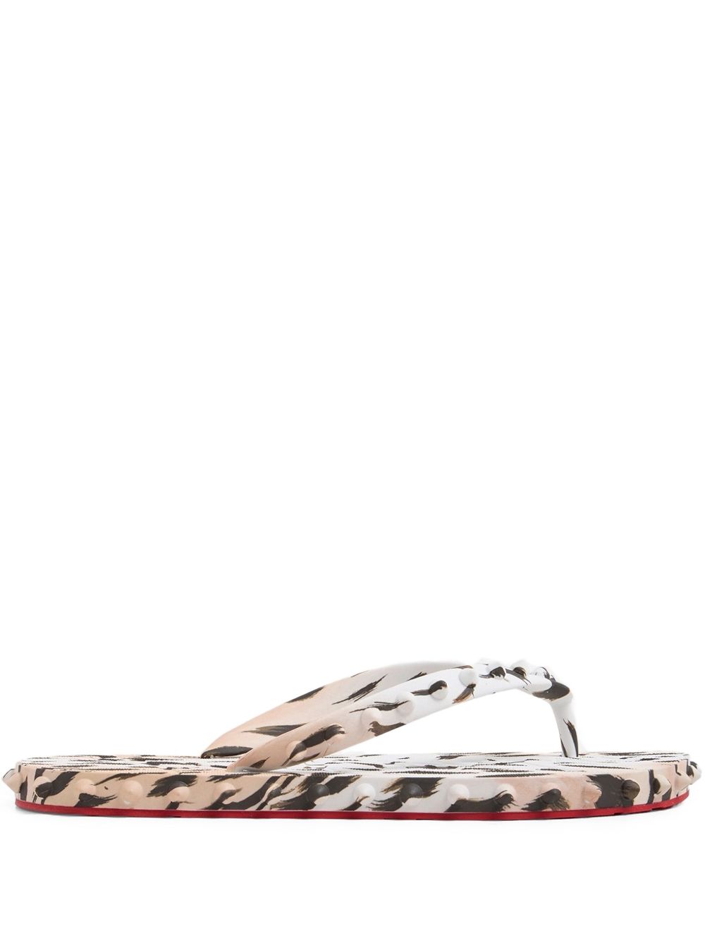 Christian Louboutin Super Loubi Flip Flops In Pink