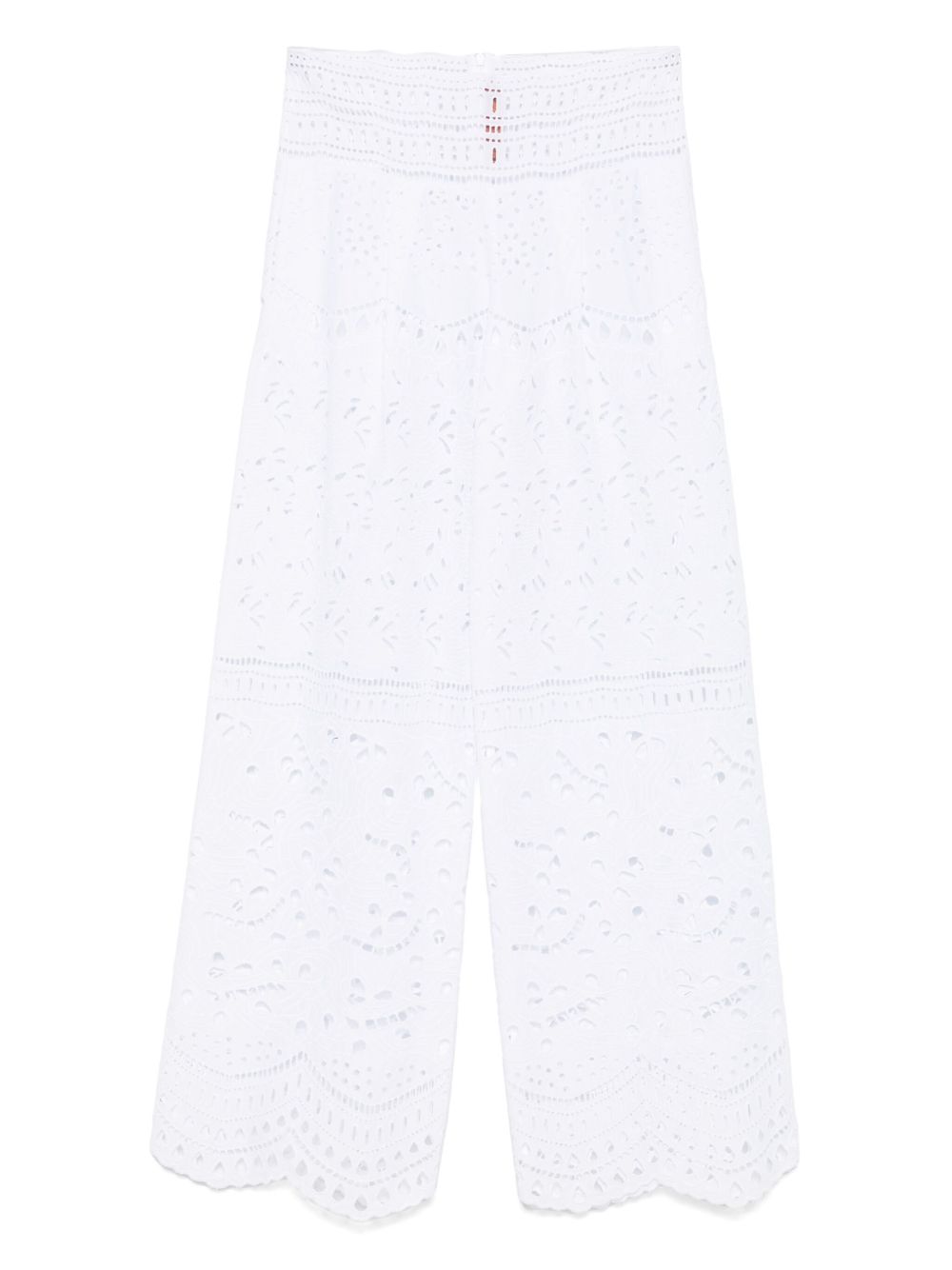 Ermanno Scervino Wide Leg Lace Trousers In White