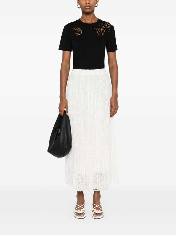 Ermanno Scervino Lace Midi Skirt In White