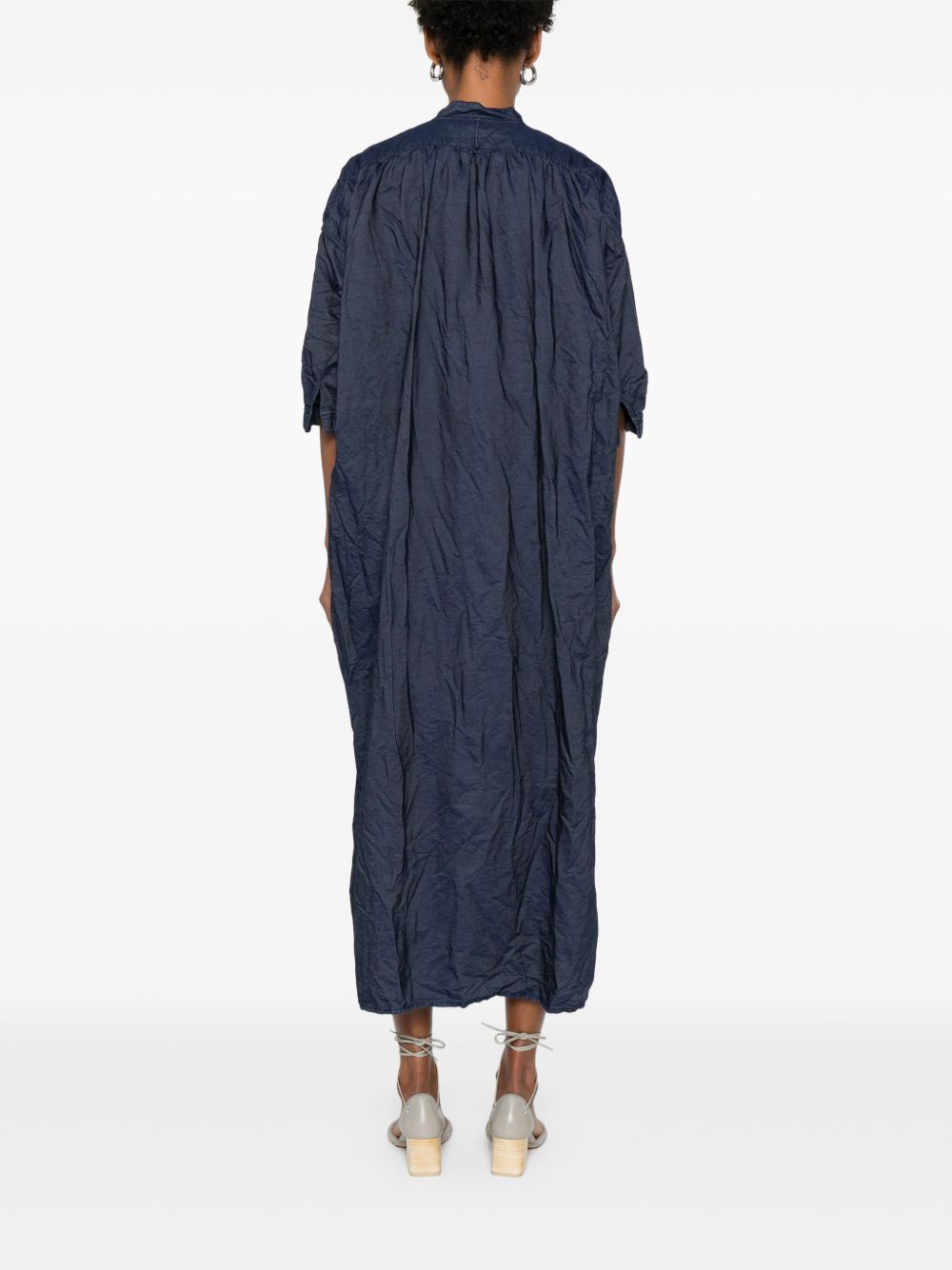 Daniela Gregis V-neck Shirt Dress In Blue