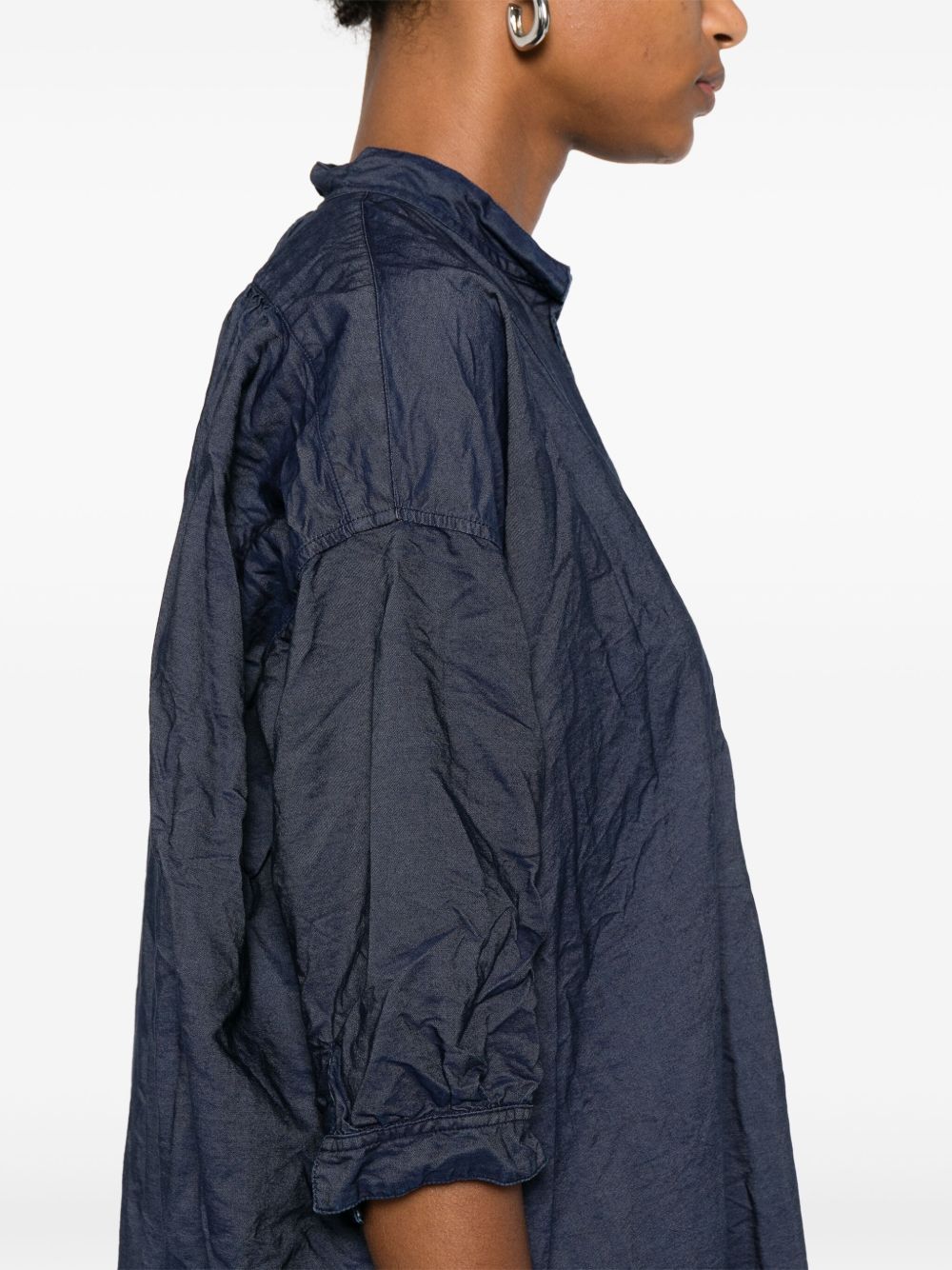 Daniela Gregis V-neck Shirt Dress In Blue