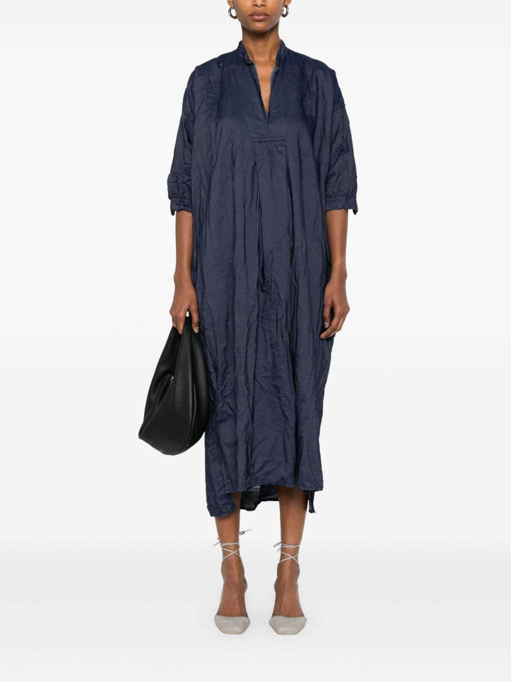 Daniela Gregis V-neck Shirt Dress In Blue