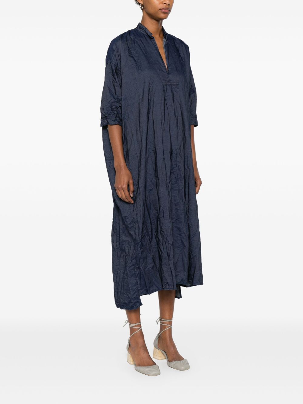 Daniela Gregis V-neck Shirt Dress In Blue