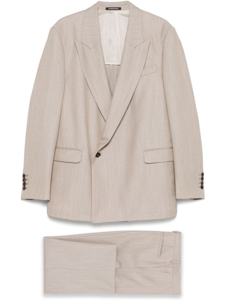 EMPORIO ARMANI EXCLUSIVE Wool Suit In Beige