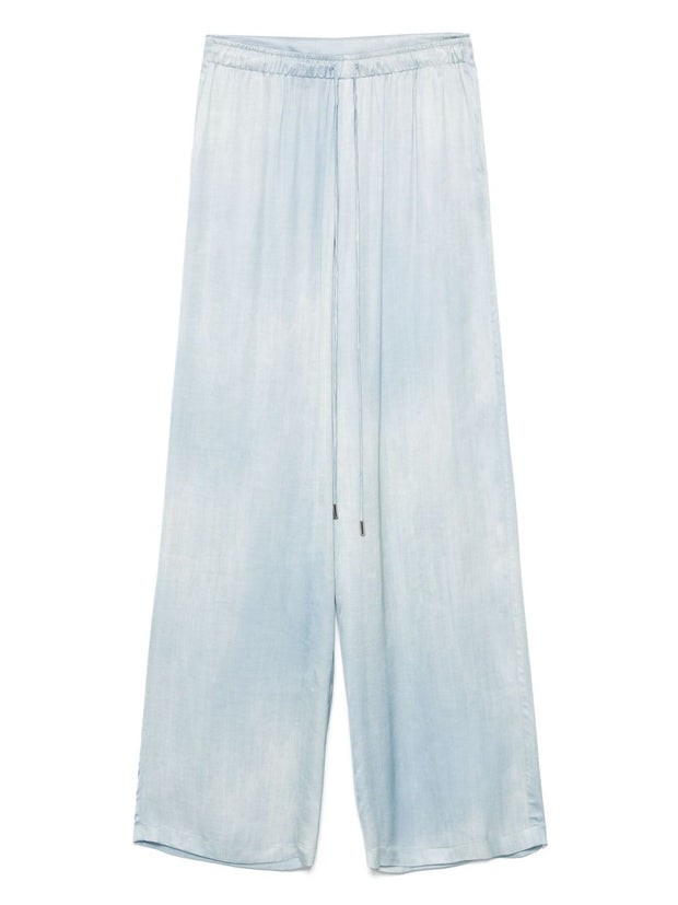 Ermanno Scervino Wide Leg Trousers In Clear Blue