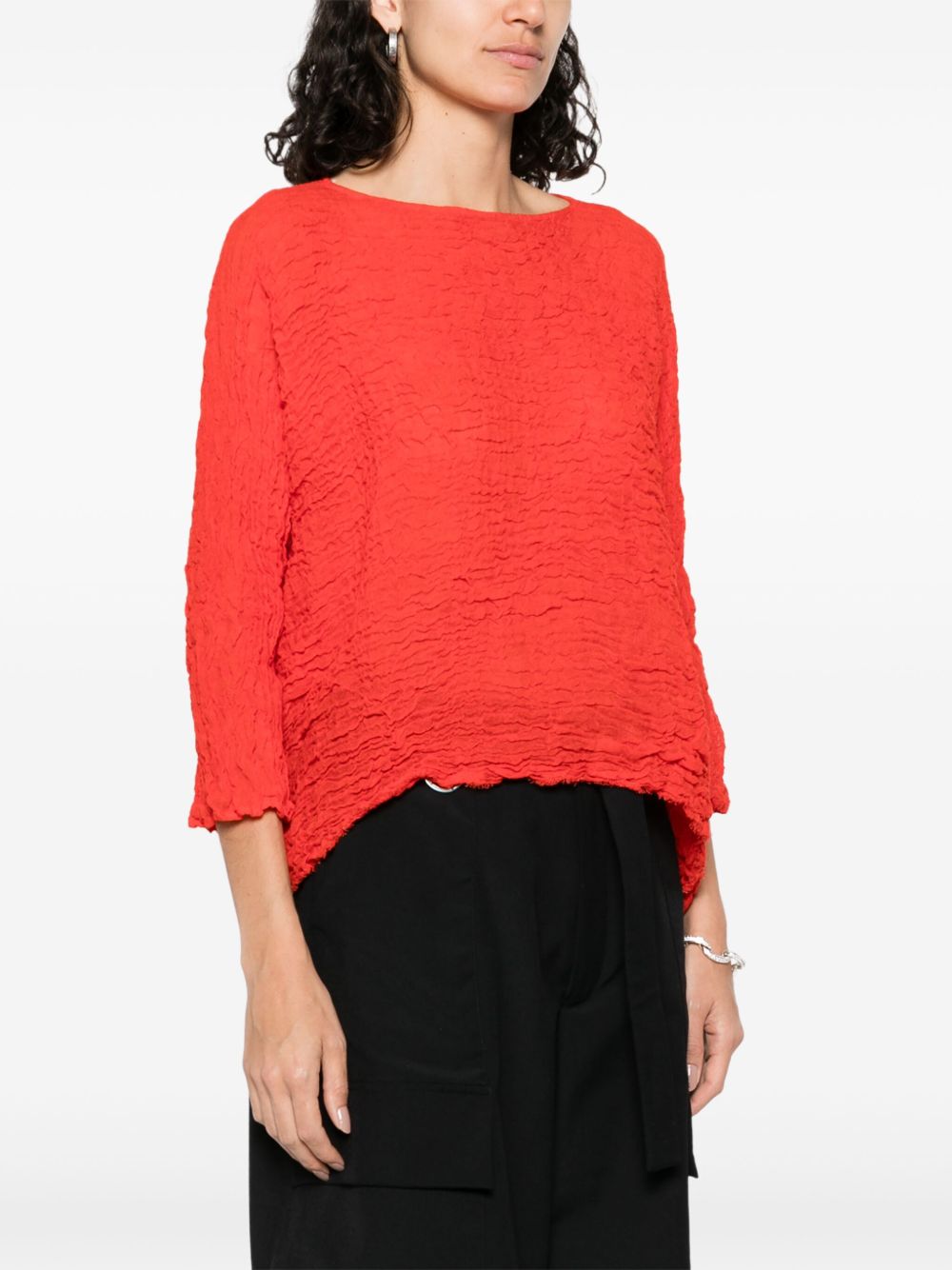 Daniela Gregis Boat Neck Shirt In Red
