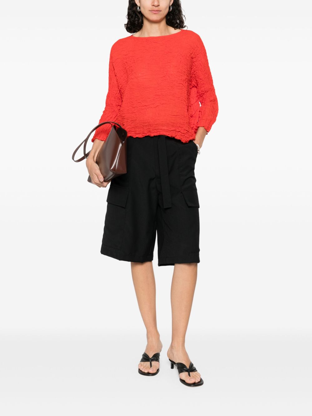 Daniela Gregis Boat Neck Shirt In Red