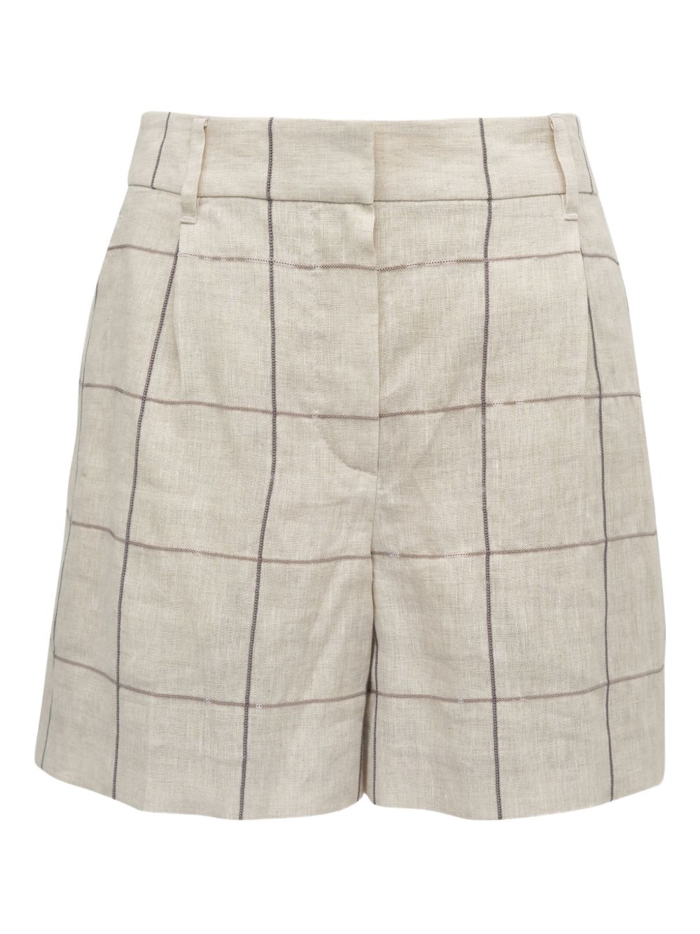Brunello Cucinelli Linen Shorts In Beige