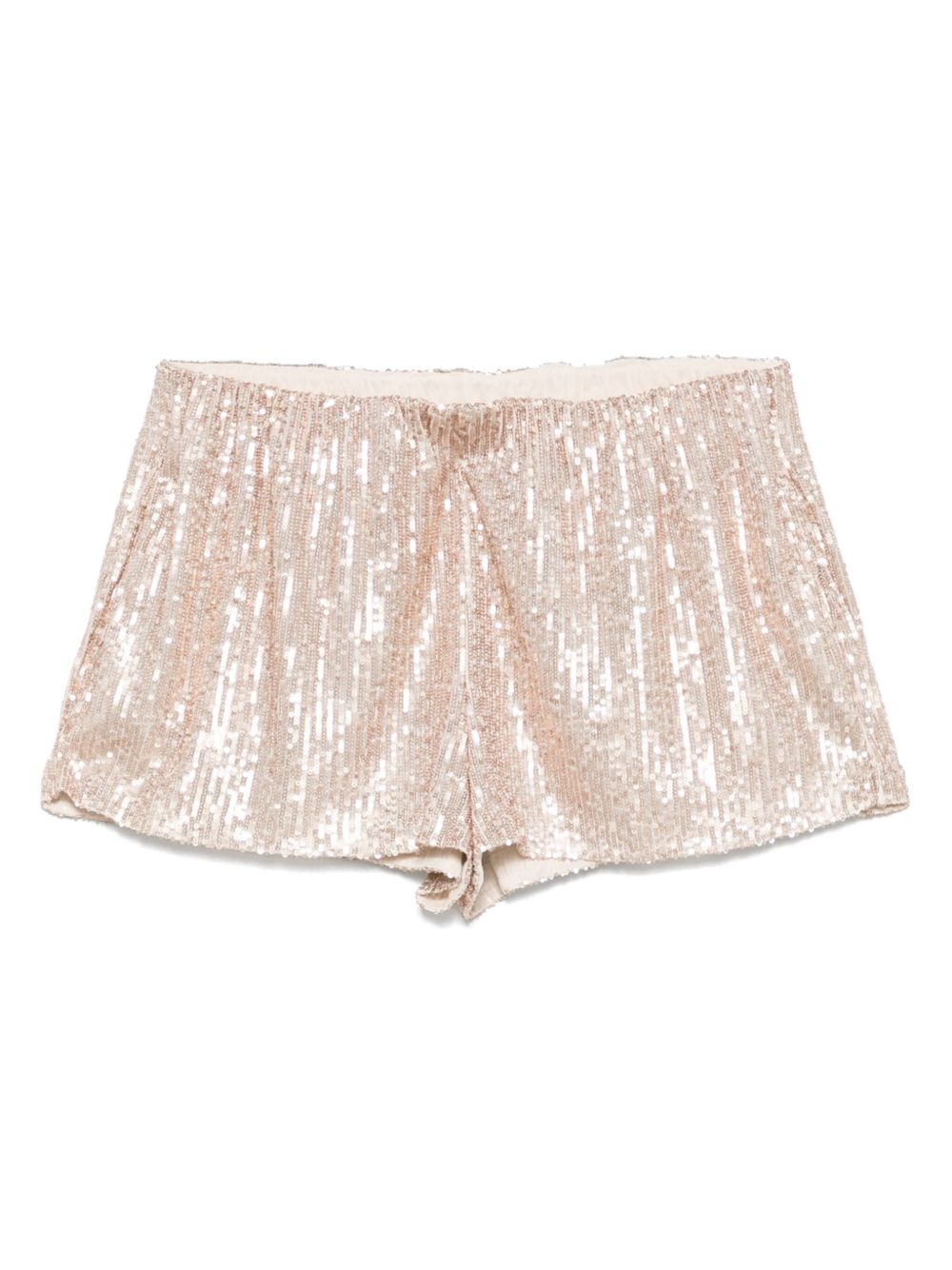 Norma Kamali Sequin Embellished Shorts In Powder