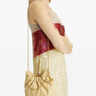 Tory Burch Fleming Mini Leather Hobo Bag - Powder