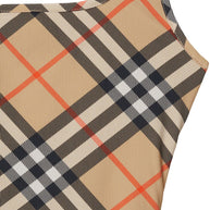 Burberry Check One-piece Swimsuit In Beige