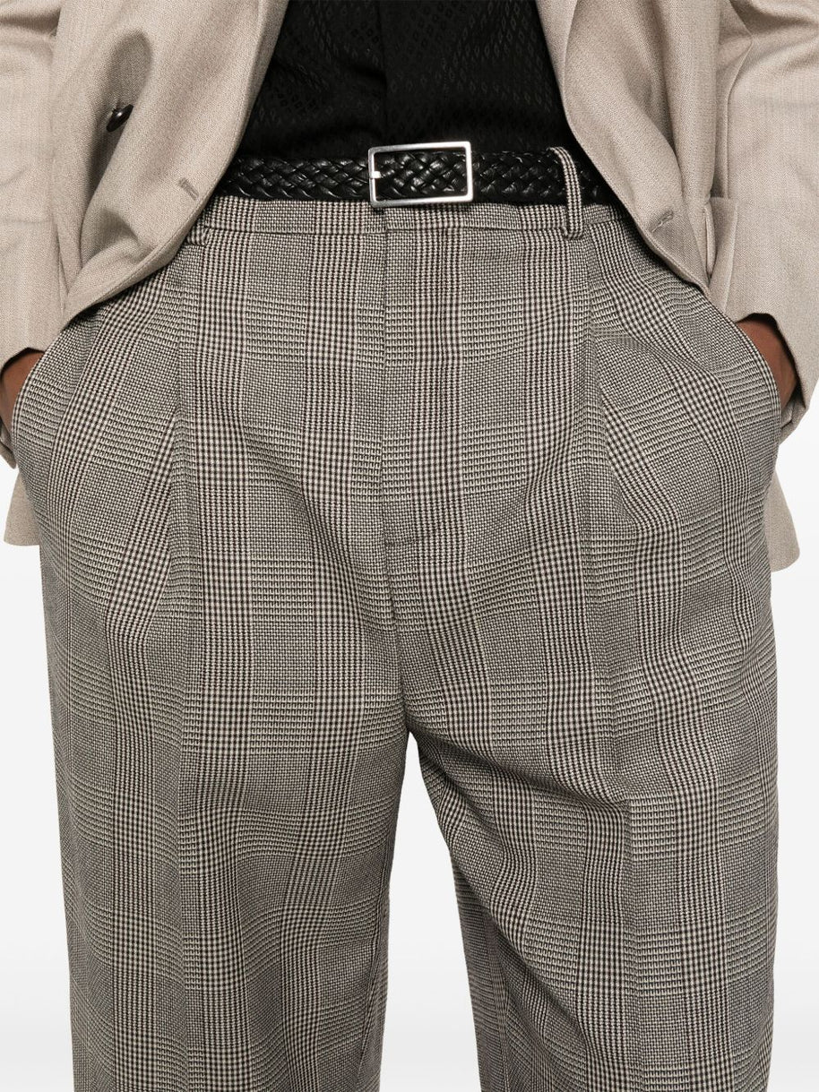 Saint Laurent Trousers In Brown