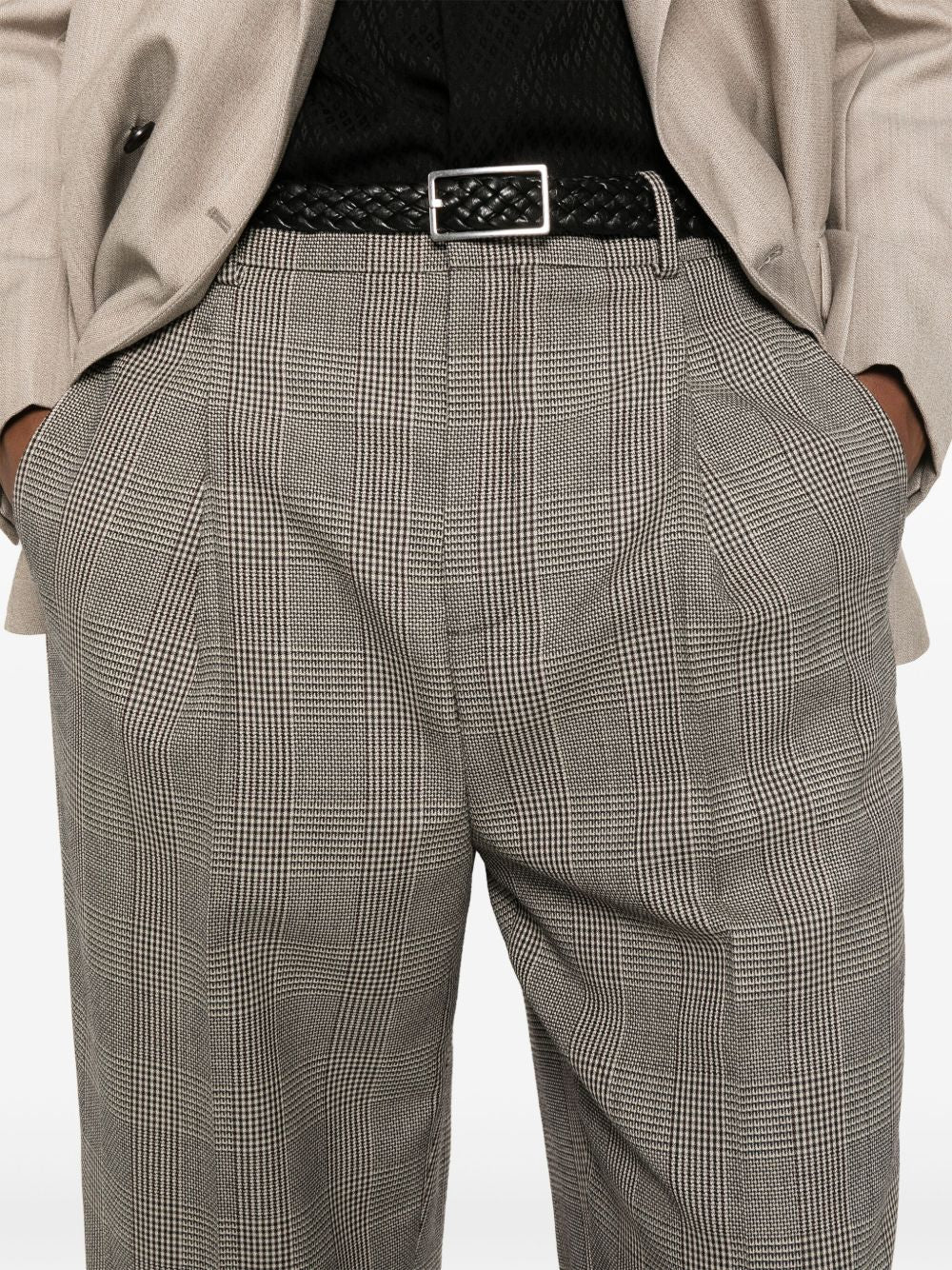 Saint Laurent Trousers In Brown