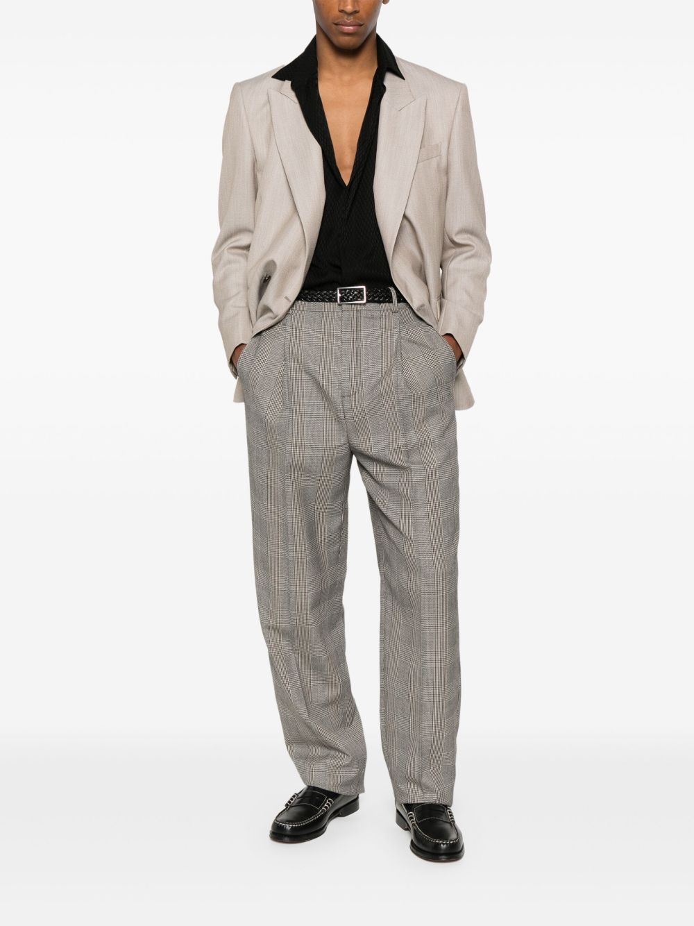 Saint Laurent Trousers In Brown