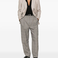 Saint Laurent Trousers In Brown