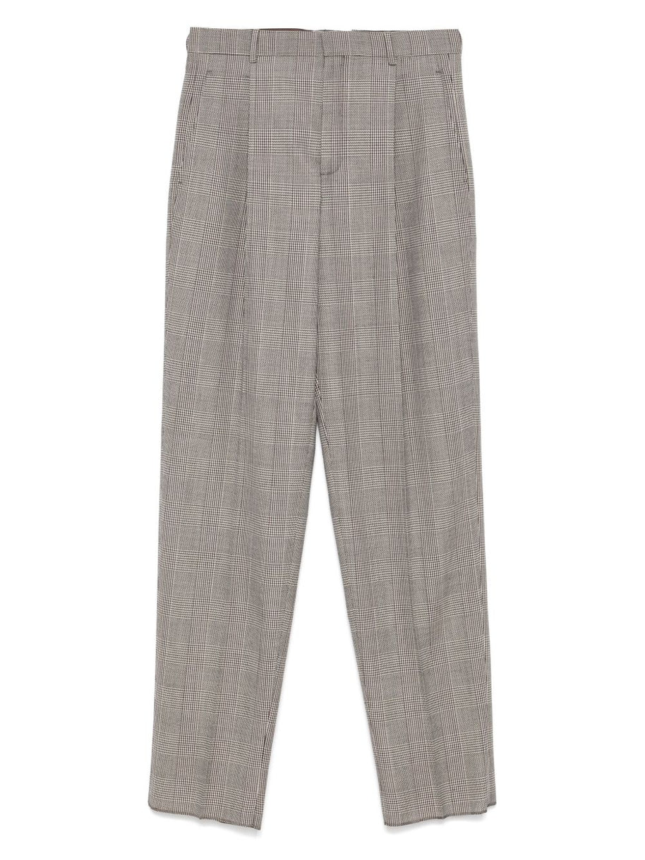 Saint Laurent Trousers In Brown