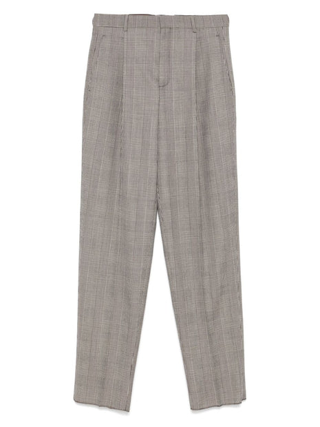 Saint Laurent Trousers In Brown
