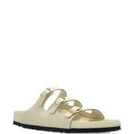Birkenstock Florida Fresh Natural Leather Patent - High-Shine Ecru