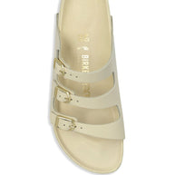 Birkenstock Florida Fresh Natural Leather Patent - High-Shine Ecru