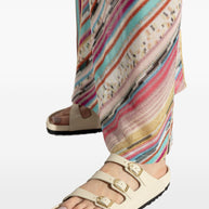 Birkenstock Florida Fresh Natural Leather Patent - High-Shine Ecru