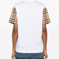Burberry Check Cotton T-shirt In White
