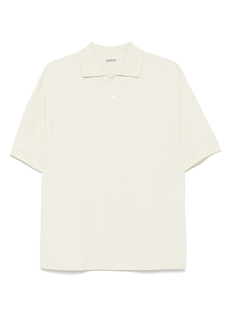 AURALEE Cotton Polo Shirt In Green