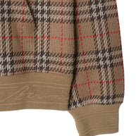 Burberry Check Cotton Hoodie - Beige
