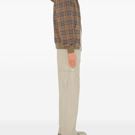 Burberry Check Cotton Hoodie - Beige
