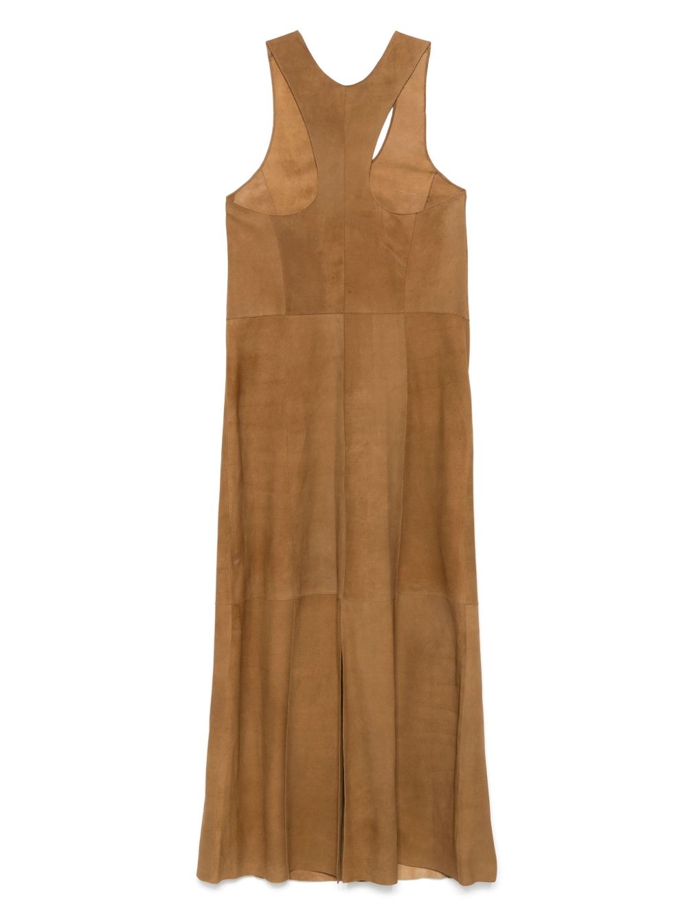 Alysi Suede Long Dress In Brown